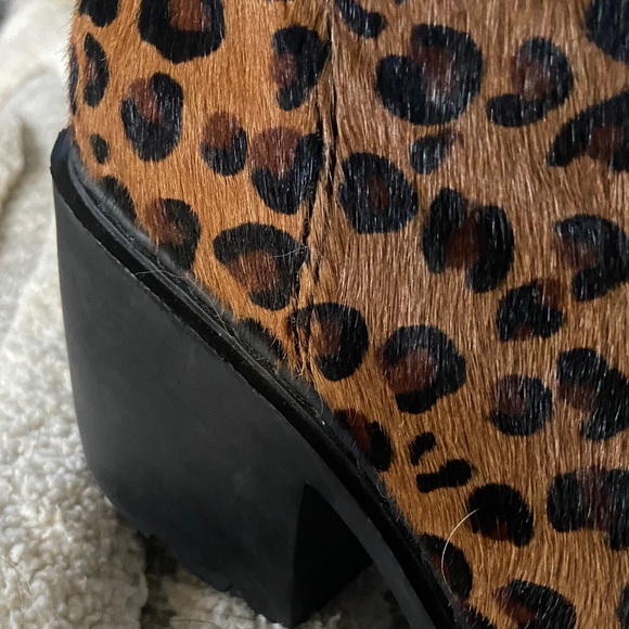 Opening Ceremony Black and Leopard Lace-Up Boots - Picture 2 of 7